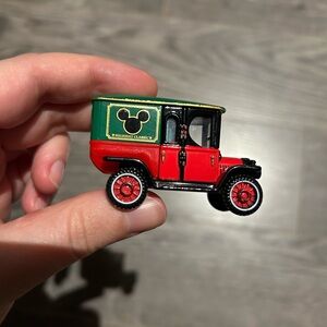 Disney Red and Green Vintage Toy Car disneyland mainstreet vehicle